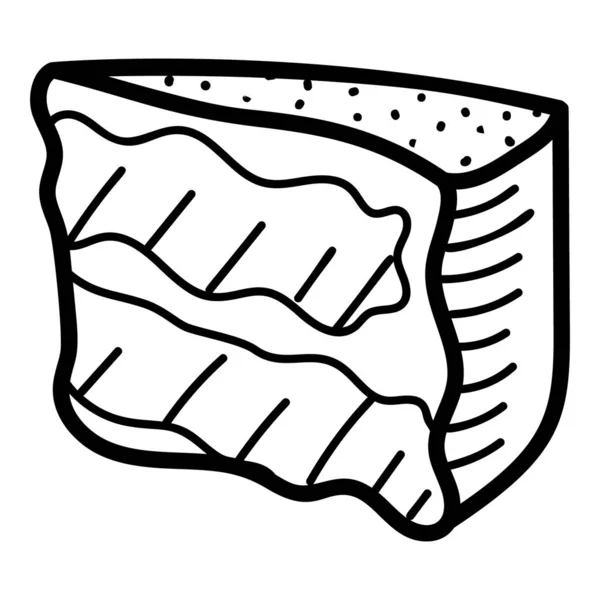Vetor Pastelaria Estilo Desenhado Mão Item Panificação — Vetor de Stock
