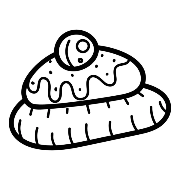 Muffin Vektor Skizzenhaftem Icon — Stockvektor