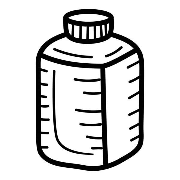 Una Botella Leche Exprimible Estilo Mano Envase Leche — Archivo Imágenes Vectoriales