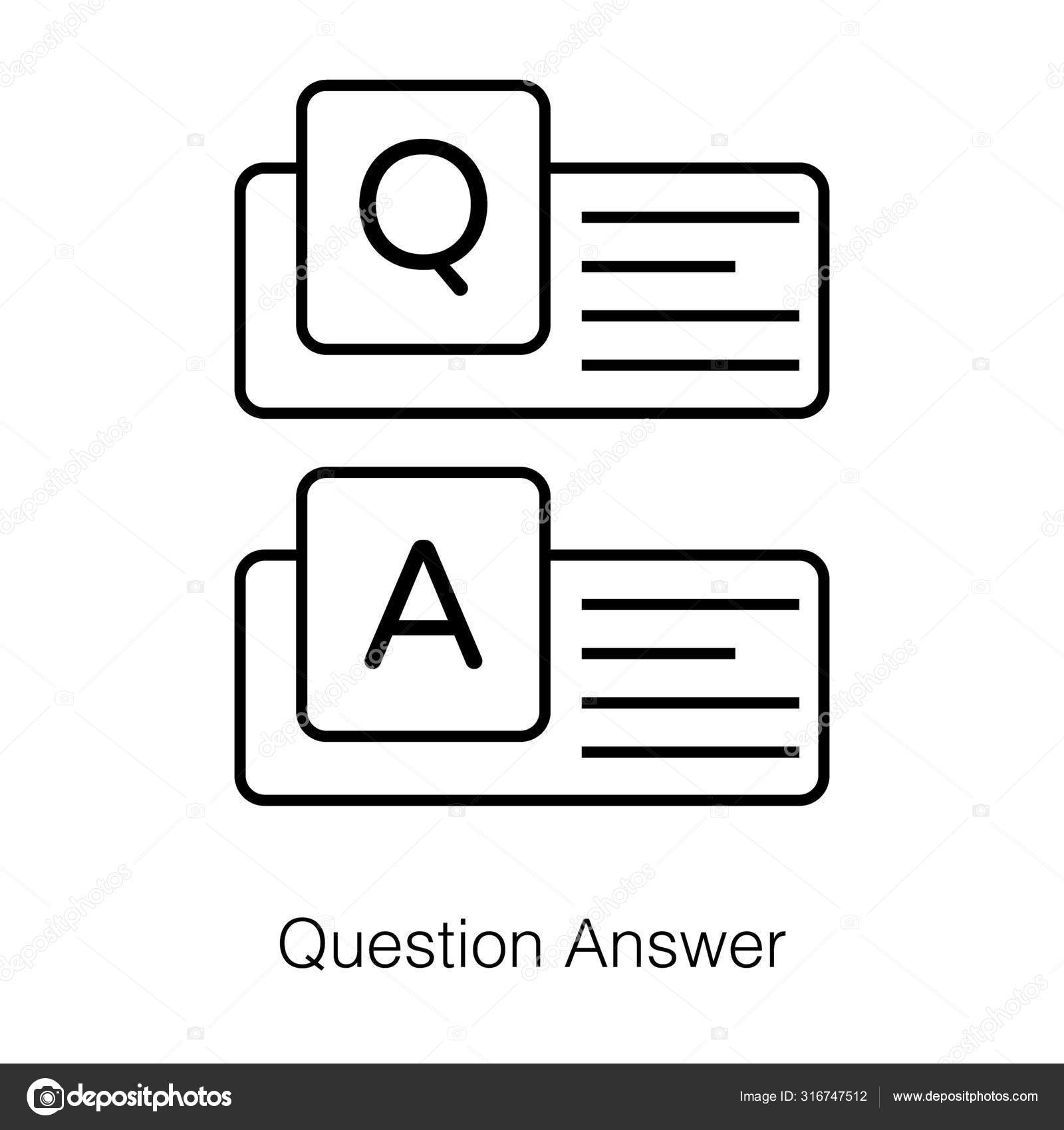 Hojas Examen Que Representan Preguntas Respuestas Diseño Línea Vector de  stock #316747512 de ©vectorspoint, image size:1600x1700