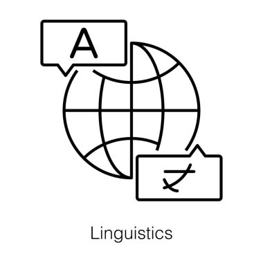 Yabancı dil eğitimi, dilbilimsel eğitim vektör çizgisi tasarımı