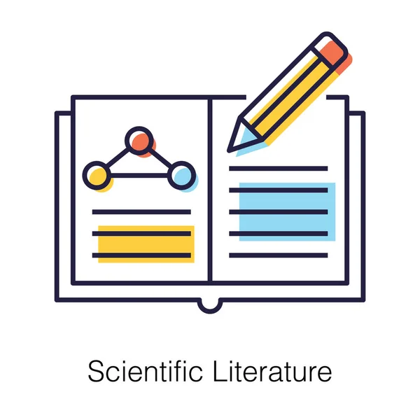 Icon Science Literature Isolated White Background — Stock vektor