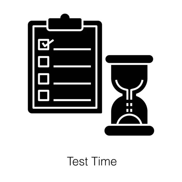 Ícone Tempo Ensaio Isolado Sobre Fundo Branco —  Vetores de Stock
