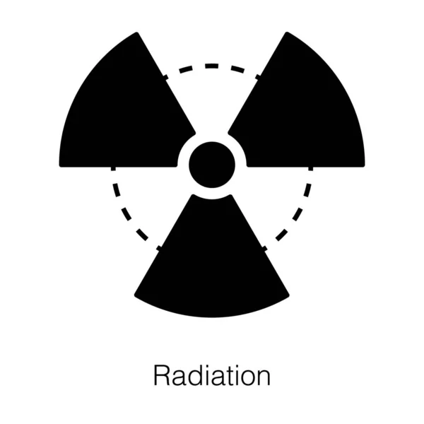 Elektromagnetische Strahlung Symbol Isoliert Auf Weißem Hintergrund — Stockvektor