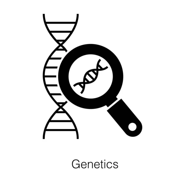 Biyogenetik Teknoloji Konsepti Kabartma Dizaynında Genetik Analiz Simgesi — Stok Vektör