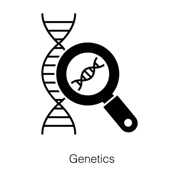 Концепция Биогенетических Технологий Иконка Генетического Анализа Дизайне Глифов — стоковый вектор