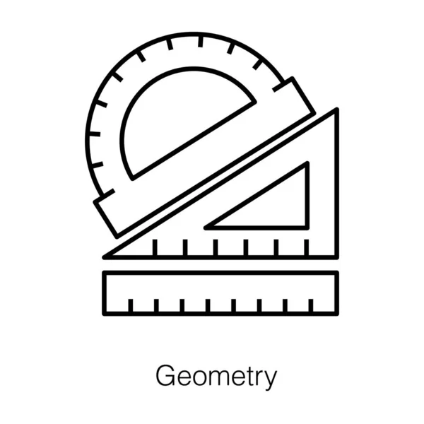 Mérőeszközök Például Geometriai Eszközök Vektorvonalának Kialakítása — Stock Vector