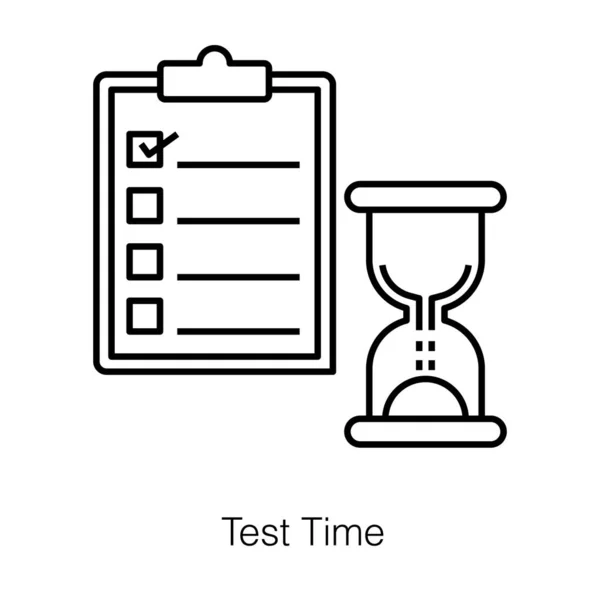 Ícone Tempo Ensaio Isolado Sobre Fundo Branco —  Vetores de Stock