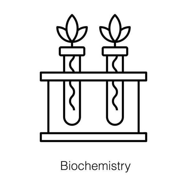 Koncept Botanické Studie Ikona Biologické Vědy Liniovém Vektorovém Designu — Stockový vektor