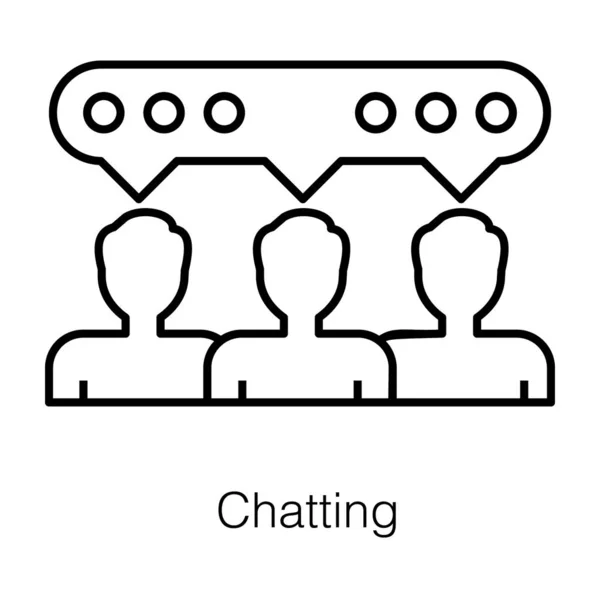 Diskuse Zorném Úhlu Společně Ikona Řádku Skupinového Chatu — Stockový vektor