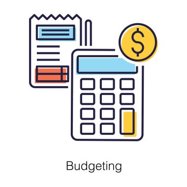 Bütçe, süreç veya mali hesapların düz tasarımda tutulması.