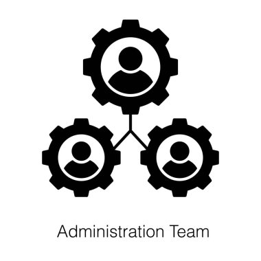 İdari ekip, organizasyon işgücü simgesi tasarımı.