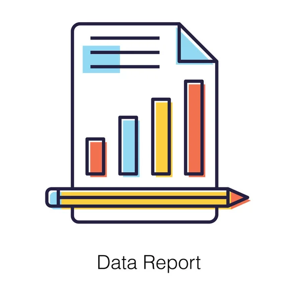 Ícone Relatório Negócios Ícone Auditoria Análise Dados Design Plano — Vetor de Stock