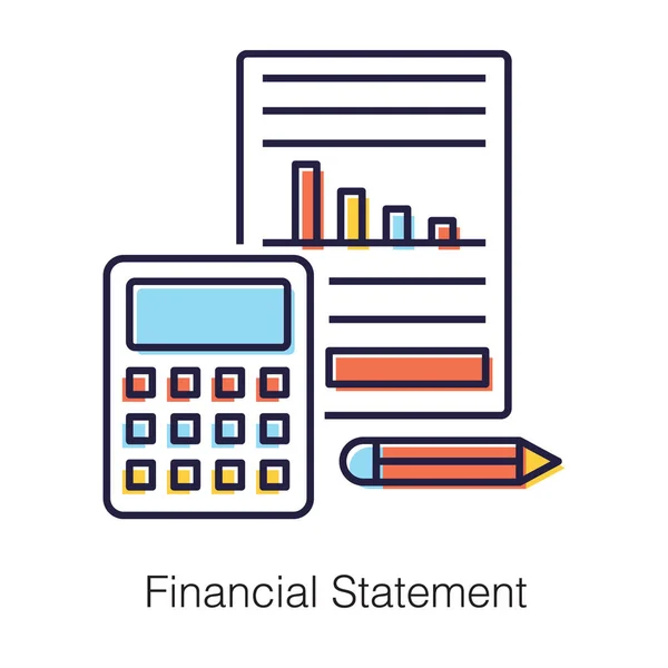 Плоский Дизайн Финансовой Отчетности Формальный Учет Финансовой Деятельности — стоковый вектор