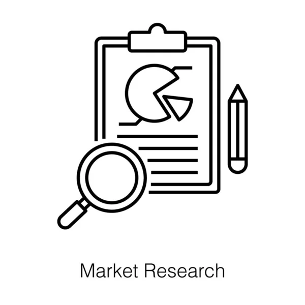 Ikona Linky Průzkumu Trhu Premium Vektor Izolovaný Bílém Pozadí — Stockový vektor