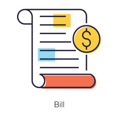 Alışveriş faturası beyaz arka planda izole edilmiş fatura ya da fatura 