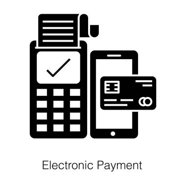 Ödeme kartı, elektronik ödeme katı vektörü
