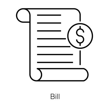 Alışveriş faturası beyaz arka planda izole edilmiş fatura ya da fatura 