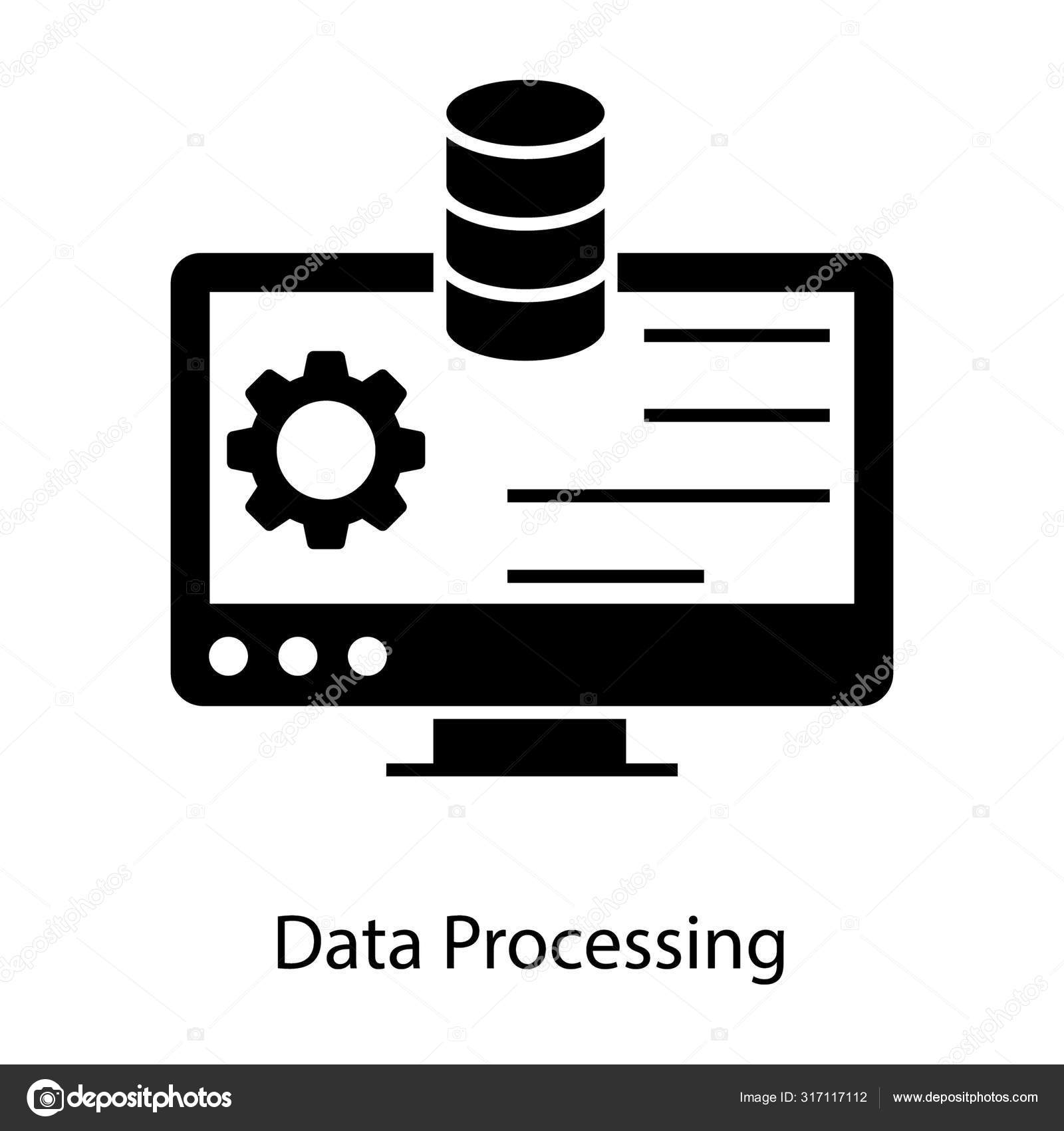 Equipo Base Datos Dentro Computadora Portátil Icono Procesamiento Datos  Vector de stock #317117112 de ©vectorspoint, image size:1600x1700