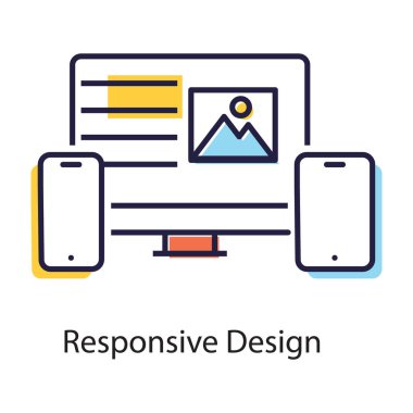 Uyarlamalı ui kavramı, ilgili tasarım simgesinin düz tasarımı.