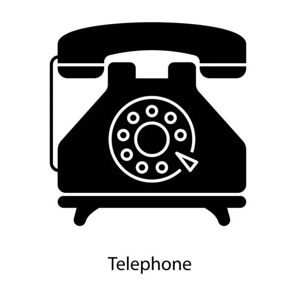 Vintage Fastest Communication Medium Landline Icon Editable Glyph Style — ストックベクタ