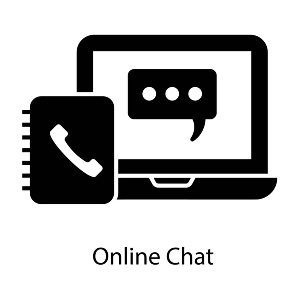 Chatbot Dentro Conceito Laptop Ícone Chat Online — Vetor de Stock