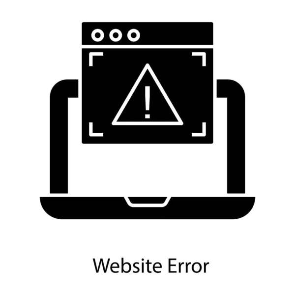 Blocked Webpage Glyph Icon Website Error Wrong Website - Stok Vektor