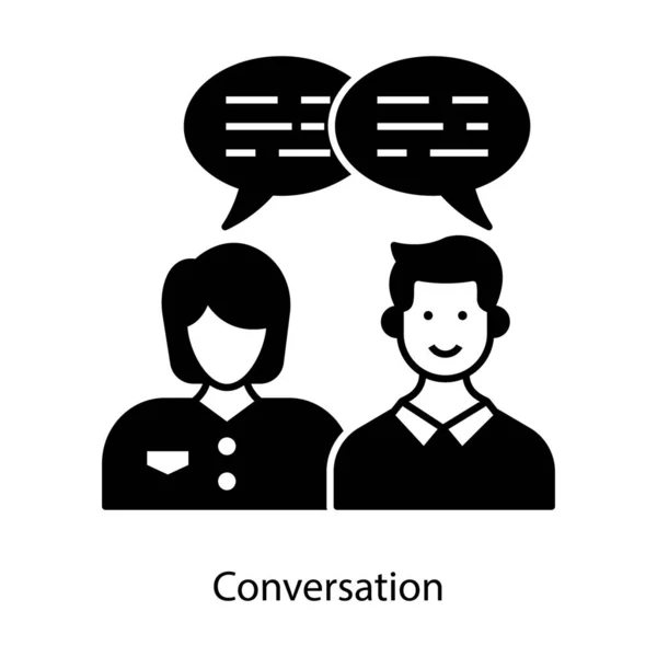 Avatares Con Concepto Chatbot Icono Discusión — Vector de stock