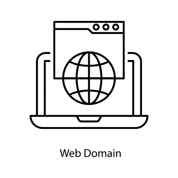 Globe Web Page Concept Web Domain Icon — 图库矢量图片