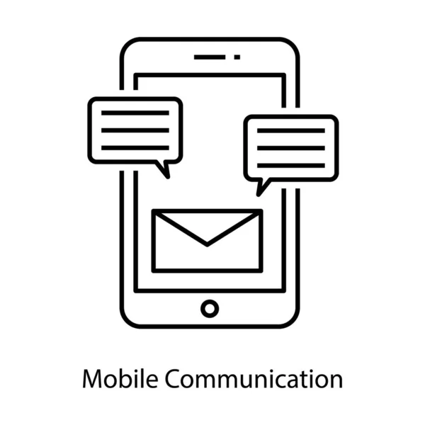 Chatbot Con Smartphone Icono Comunicación Móvil — Vector de stock