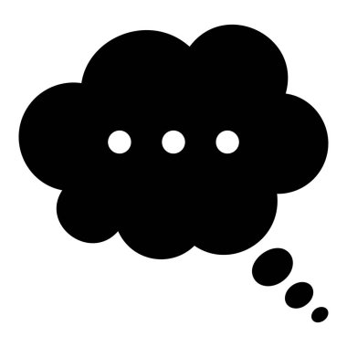 Konuşma bulutu sohbet konsepti, kabartma tasarım düşünce simgesi 