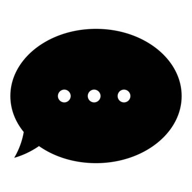 Tasarım projelerinde, karikatür baloncuğunda, pop sanat vektöründe kullanılacak konuşma baloncuğu dolu tasarım simgesi. 