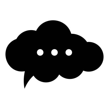 Konuşma bulutu konuşma konsepti, kabarcık tasarımı düşünme simgesi