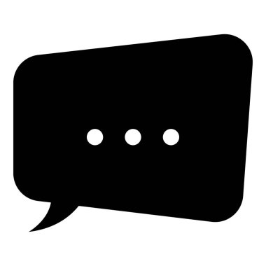 Beyaz arkaplanda izole edilmiş diyalog baloncuk simgesi 