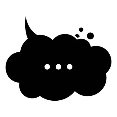 Konuşma bulutu sohbet konsepti, kabartma tasarım düşünce simgesi 