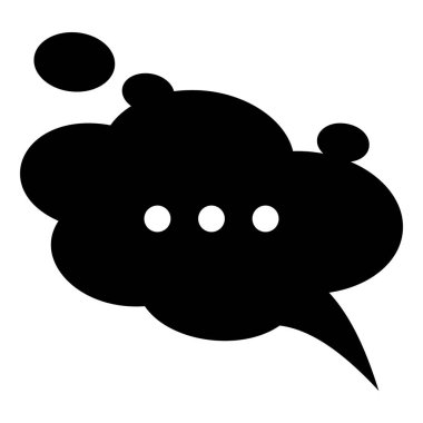 Konuşma bulutu sohbet konsepti, kabartma tasarım düşünce simgesi 