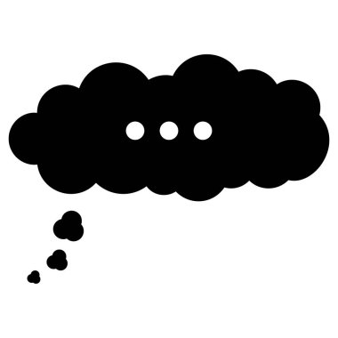 Konuşma bulutu sohbet konsepti, kabartma tasarım düşünce simgesi 