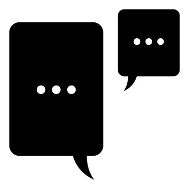 Sohbet ve diyalog baloncukları simgesi beyaz arkaplanda izole edildi 