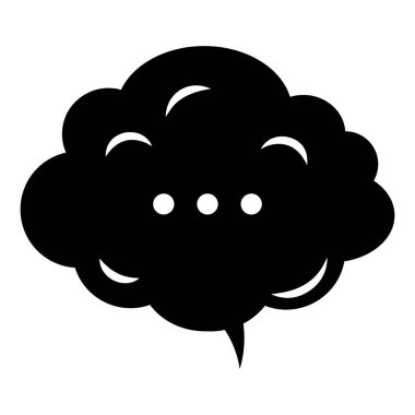 Sohbet etme konsepti, rüya kabarcığı katı simge vektörü 