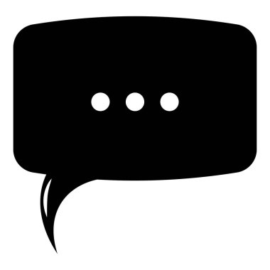 Sohbet ve diyalog balonu simgesi beyaz arkaplanda izole edildi 