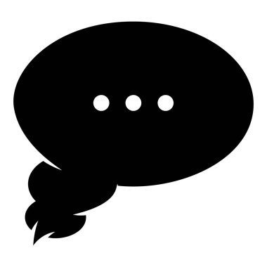 Tasarım projelerinde, karikatür baloncuğunda, pop sanat vektöründe kullanılacak konuşma baloncuğu dolu tasarım simgesi. 