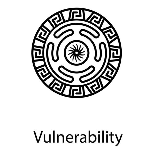 Conceptual Vector Vulnerability Glyph Design — Stock Vector