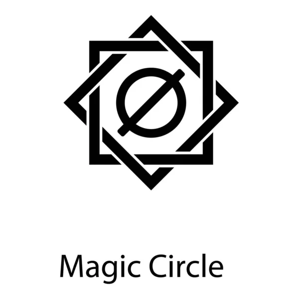 Ikoon Van Magische Cirkel Solide Ontwerp — Stockvector