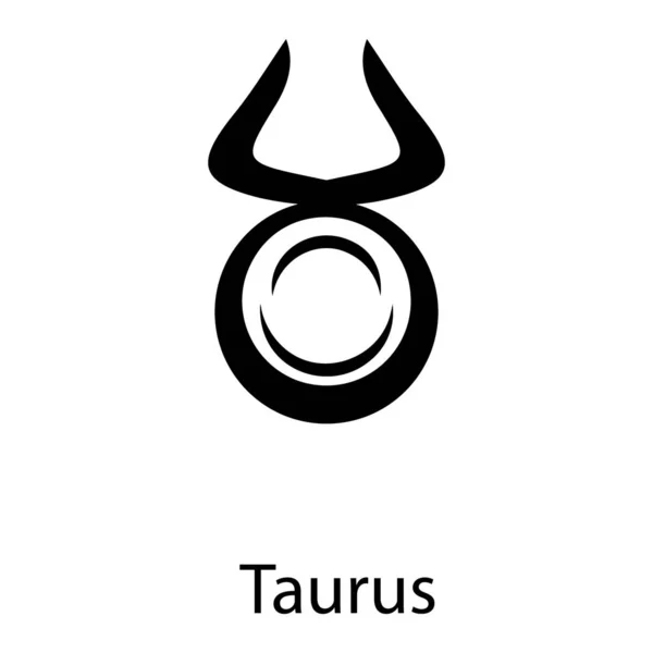 Taurus Horoscope Symbol Month May June Solid Vector — Stock Vector