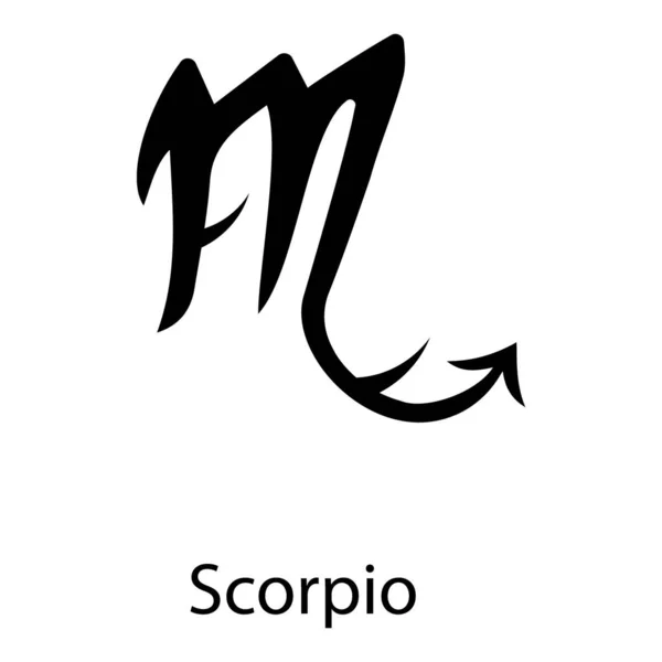 Icona Simbolo Scorpione Nel Vettore Progettazione Riempito — Vettoriale Stock