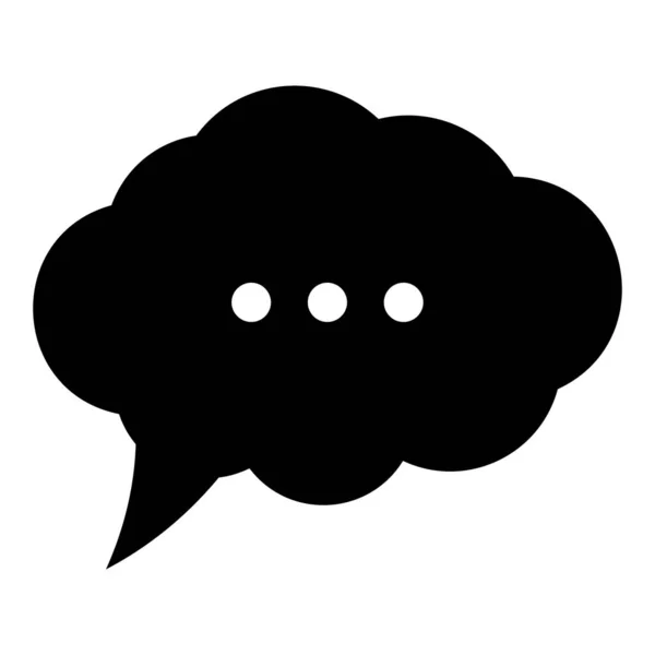 Speech Cloud Conversation Concept Thought Bubble Icon Glyph Design — Stock Vector