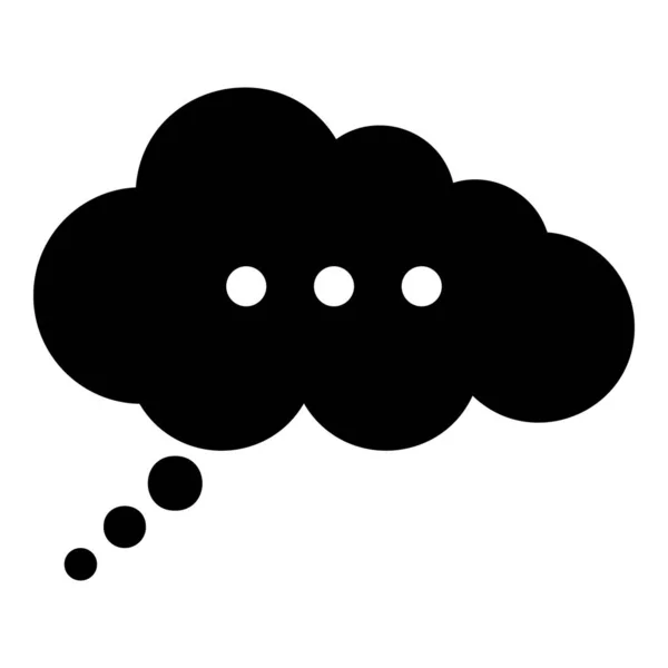 Ομιλία Σύννεφο Συνομιλία Έννοια Σκέψη Εικονίδιο Φούσκα Στο Σχεδιασμό Glyph — Διανυσματικό Αρχείο