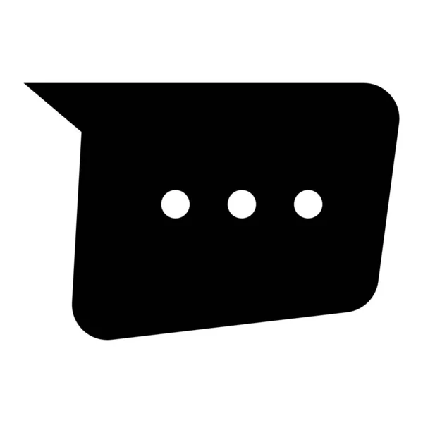 Gefüllter Diskussionsdialog Chat Blase Symbol Solidem Design — Stockvektor