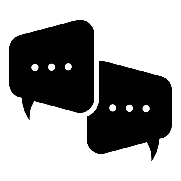 Chat Vocal Icône Bulles Conversation Dans Conception Vectorielle Glyphe — Image vectorielle