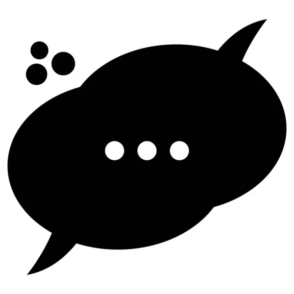 Beszéd Chat Beszélgetés Párbeszéd Ikon Glyph Vektor Design — Stock Vector
